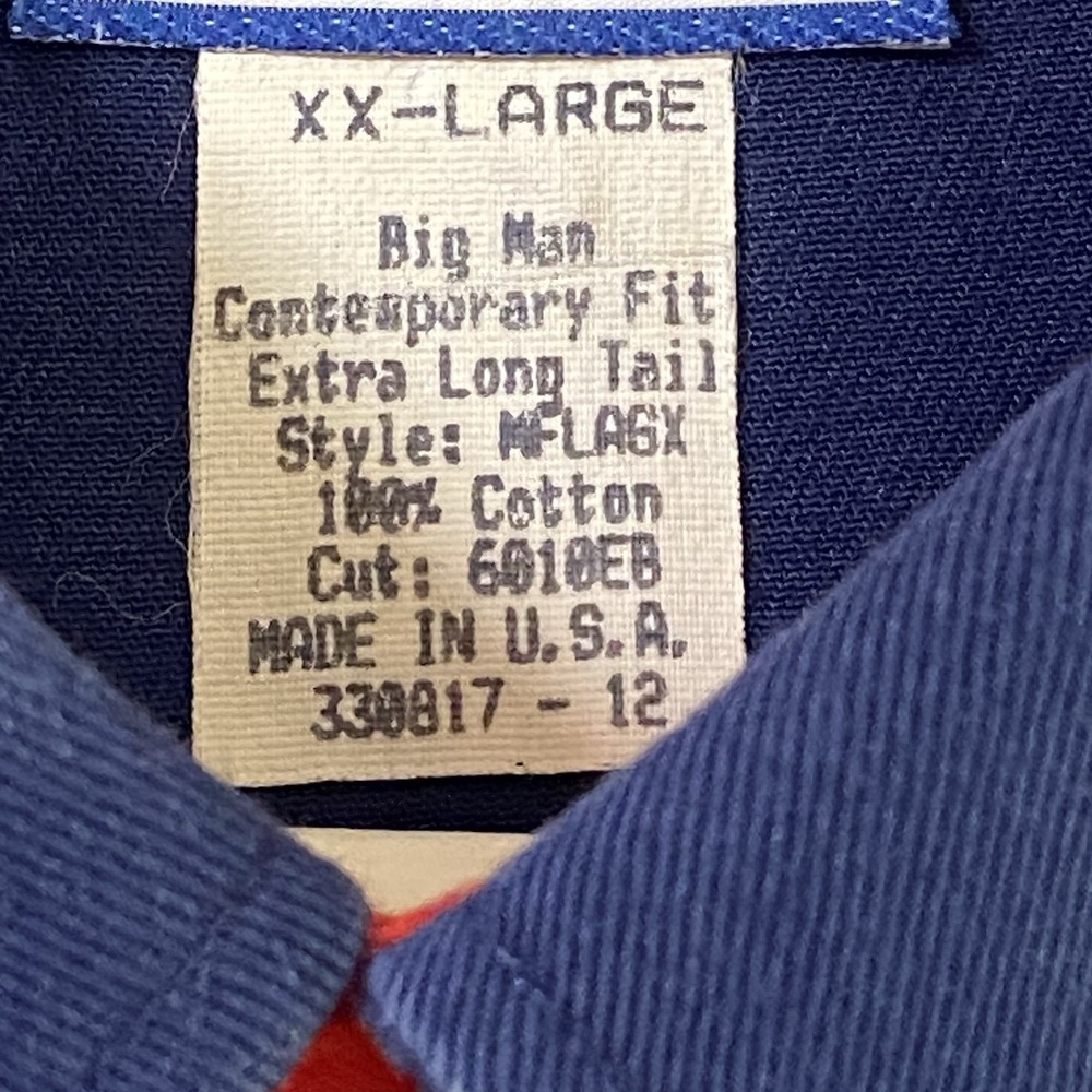Texas Cotton Shirt Mens XXL Texas Flag Button Down Long Sleeve Made USA Western - Picture 5 of 12